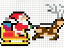Traîneau Père Noël • Pixel Art à Pixel Art Père Noël
