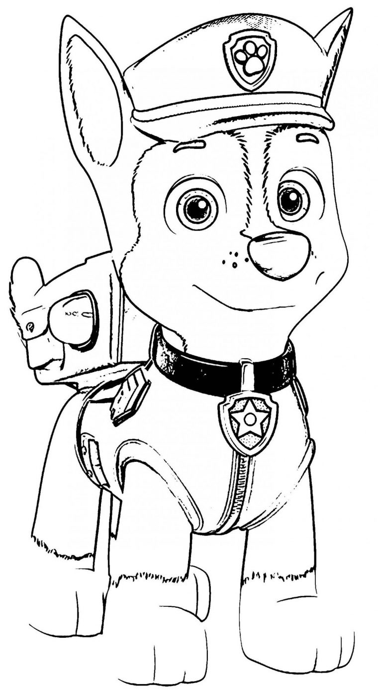 chase paw patrol coloring pages