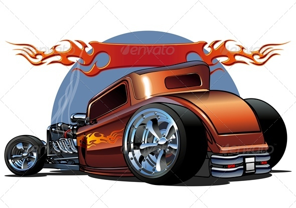 Vector Retro Cartoon Hotrod By Mechanik | Graphicriver intérieur Dragster Dessin Vector Retro Cartoon Hotrod By Mechanik | Graphicriver intérieur Dragster Dessin
