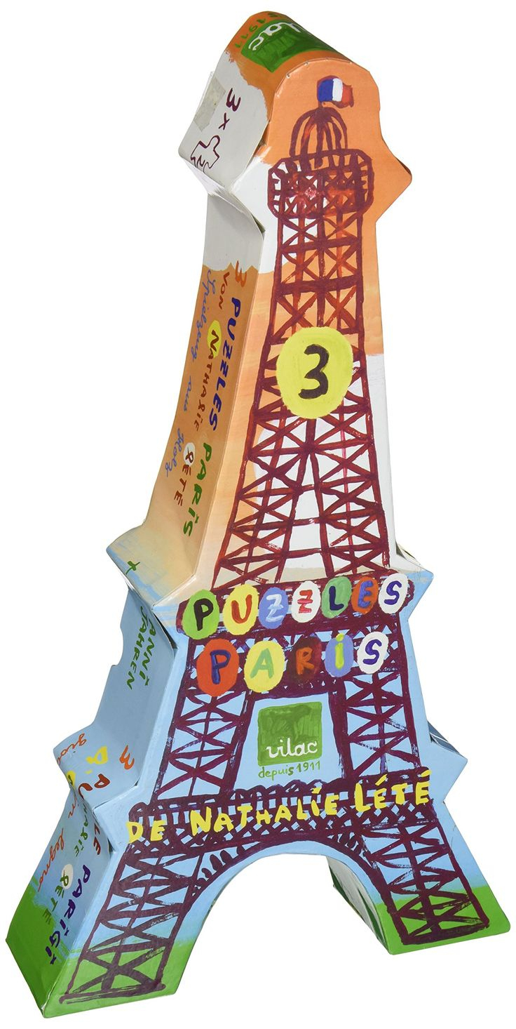 Vilac - 8605 - Jouet En Bois - Puzzles Tour Eiffel avec Tour Eiffel Kapla Facile