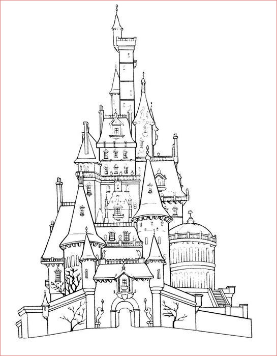 14 À Couper Le Souffle Coloriage Chateau Disney Photograph encequiconcerne Coloriage Chateau Princesse Disney