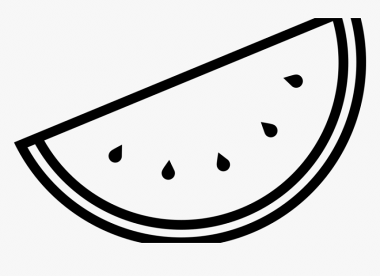 coloring page of a watermelon