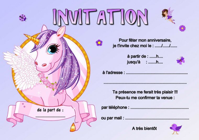 5 – 12 Ou 14 Cartes Invitation Anniversaire Licorne Réf à Carte Invitation D Anniversaire À Imprimer Gratuite 5 – 12 Ou 14 Cartes Invitation Anniversaire Licorne Réf à Carte Invitation D Anniversaire À Imprimer Gratuite