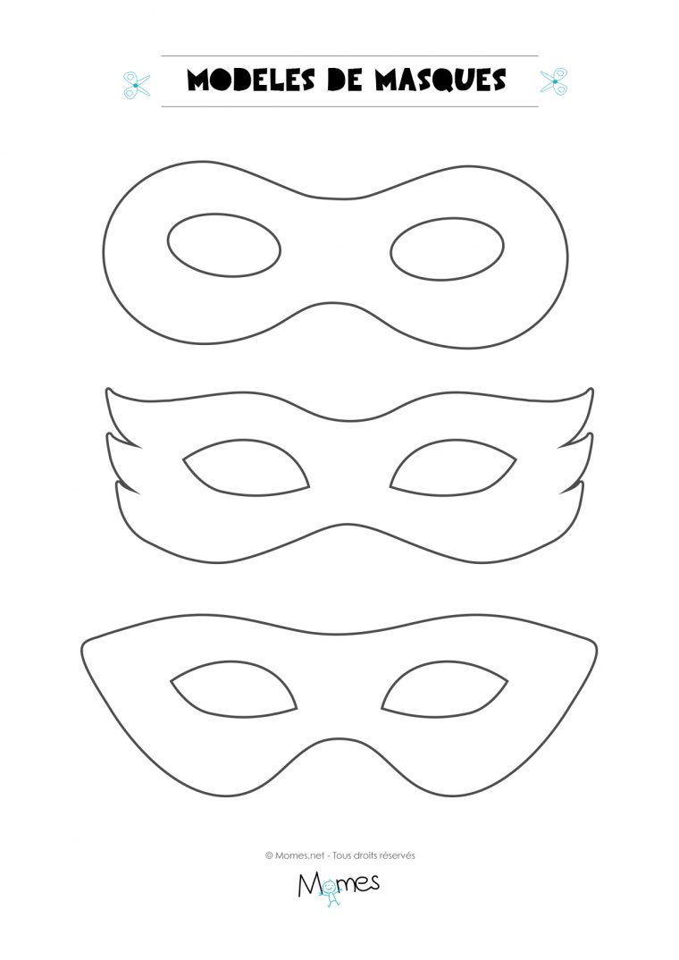 6 Modèles De Masques Pour Le Carnaval – Momes Dedans destiné Coloriage De Masque