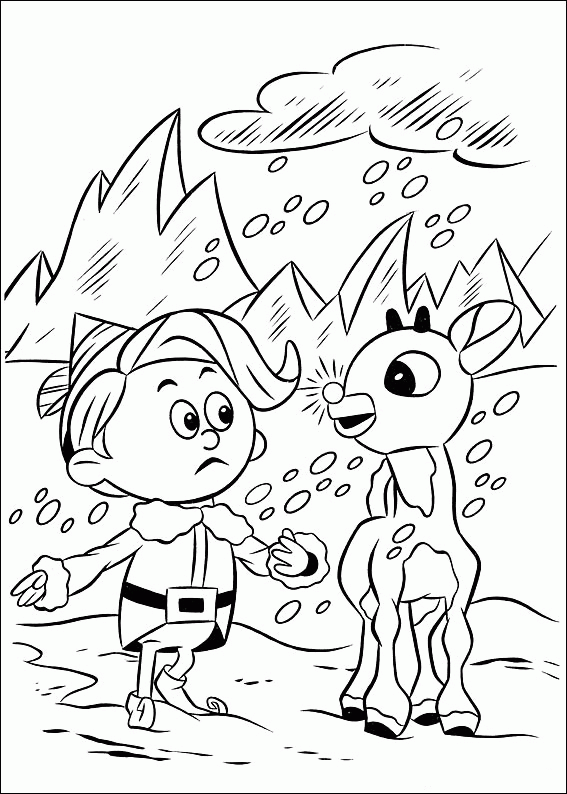 rudolph the red nosed reindeer coloring pages