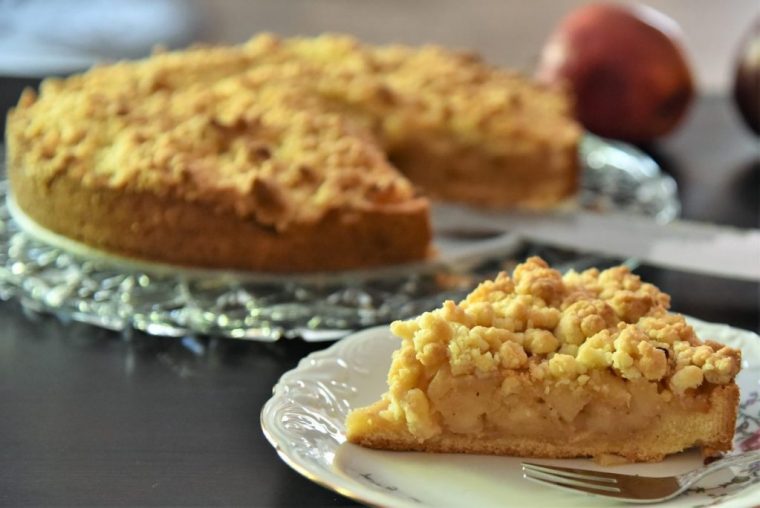 Apfel-Streuselkuchen Für Die Kaffeetafel – Happi Mit à Apfel Streusel Kuchen