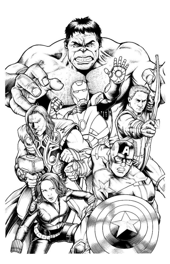 Avengers Characters Coloring Pages | Marvel Coloring à Coloriages Avengers