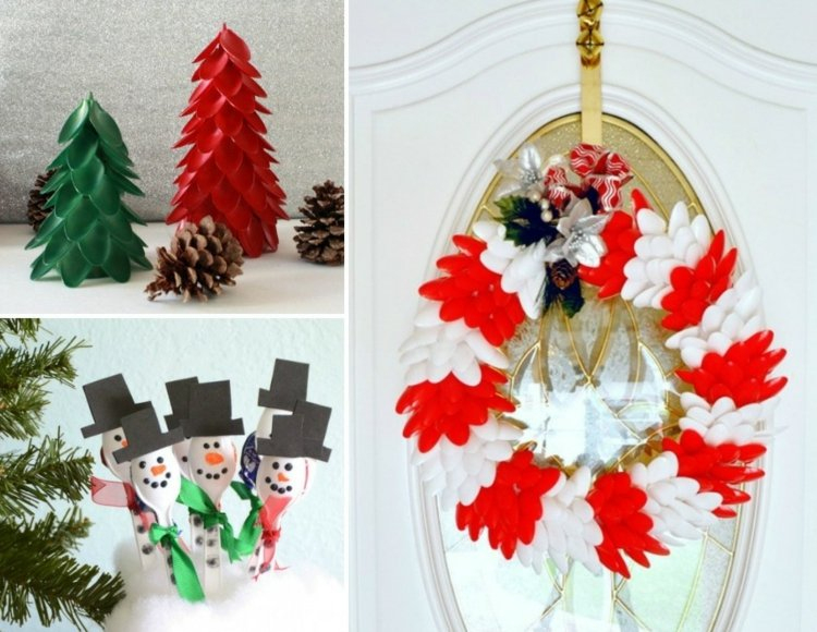 Basteln Zu Weihnachten Mit Plastiklöffeln – Kreative tout Basteln Weihnachten