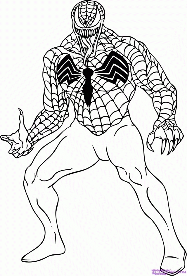 Black Spiderman Coloring Pages – Coloring Home destiné Coloriage Spider Man