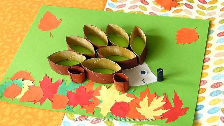 Bricolage Herisson Recup Pour L'Automne.image Fixe015 à Creation Pour Enfant
