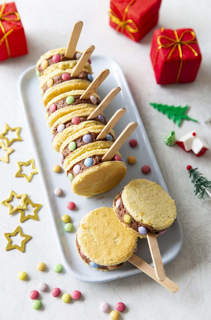 Bûche De Noël Sucettes Au Chocolat – Recettes De Cuisine concernant Recette Pour Enfant