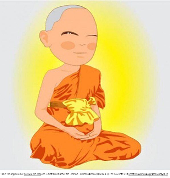 Buddhismus Mönch Vektor-Illustration | Download Der pour Formen Des Buddhismus