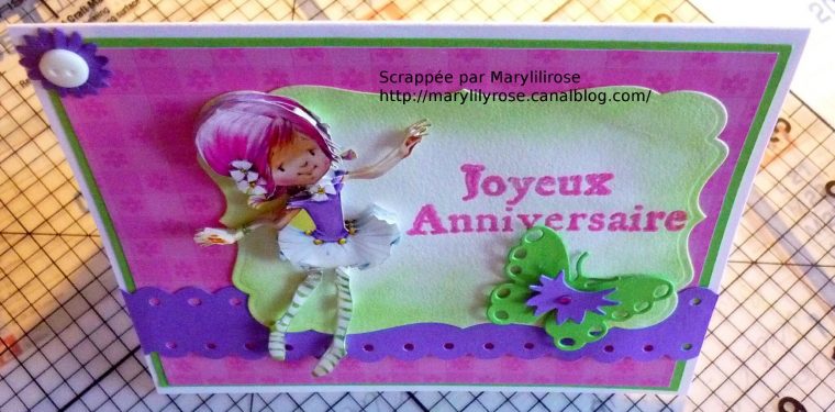 Carte D'Anniversaire Fille 3D – Marylilyrose Scrap Tout dedans Carte D Anniversaire