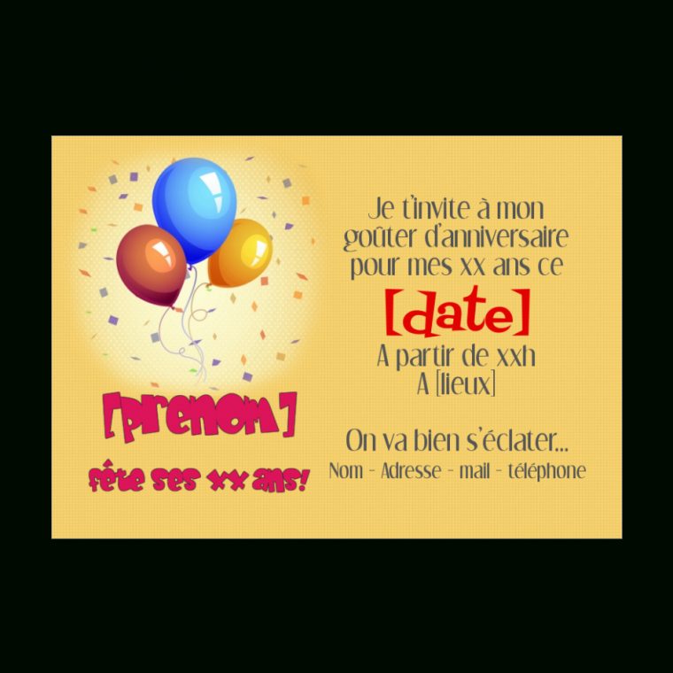 Carte Invitation Anniversaire Enfant Ballon Gratuit À pour Invitation Anniversaire À Imprimer Carte Invitation Anniversaire Enfant Ballon Gratuit À pour Invitation Anniversaire À Imprimer