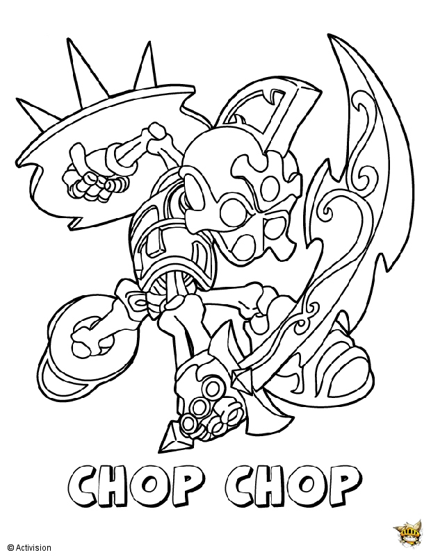Chop Chop Est Un Coloriage De Skylanders à Coloriage Skylanders Trap Team