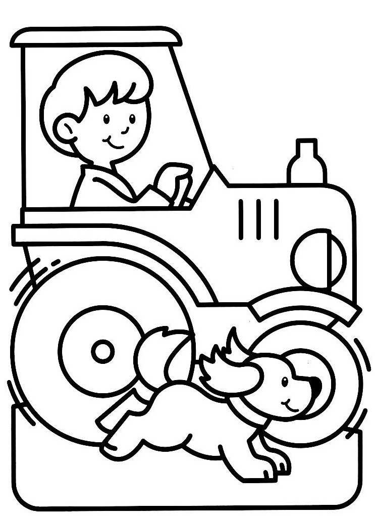 Coloriage Ã Dessiner Tracteur Avec Remorque intérieur Coloriage De Tracteur À Imprimer