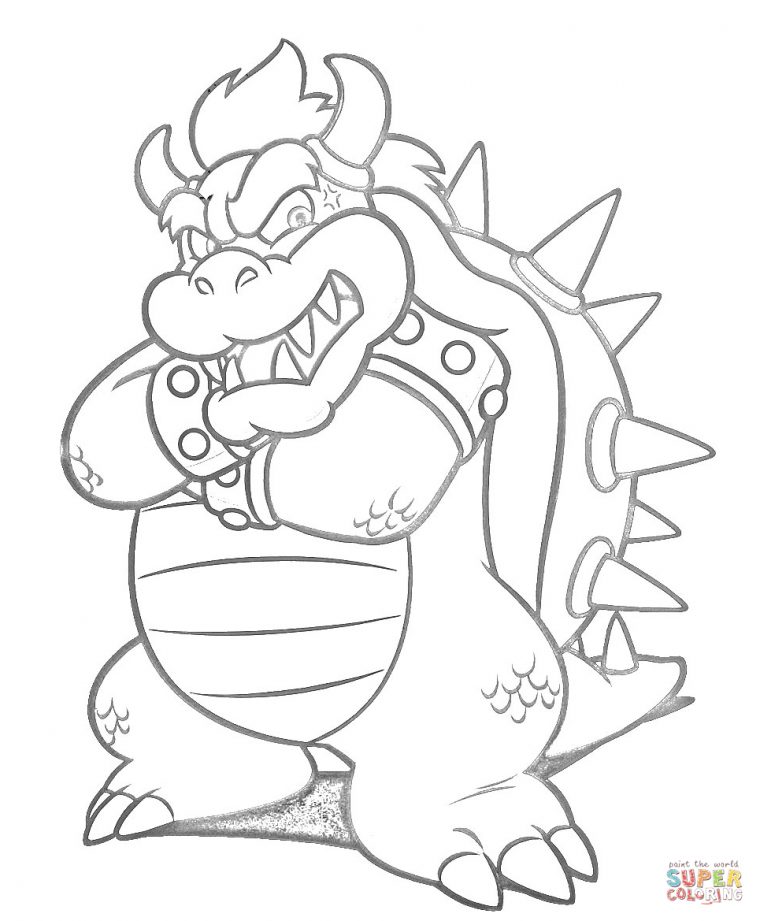 Coloriage – Bowser | Coloriages À Imprimer Gratuits encequiconcerne Coloriage Bowser Jr