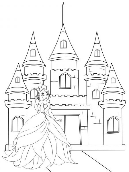 Coloriage Chateau Princesse Beau Galerie Coloriage À dedans Coloriage Chateau Princesse Disney