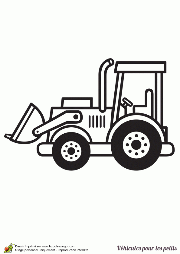 Coloriage D'Un Véhicule Pour Les Petits, Un Tracteur serapportantà Coloriage De Tracteur À Imprimer