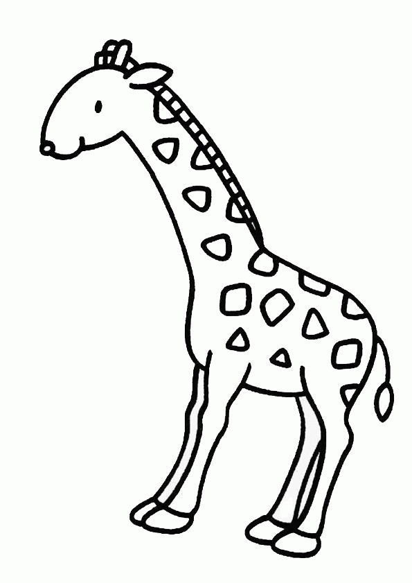 Coloriage Girafe 4 Sur Hugolescargot à Dessin Facile De Girafe
