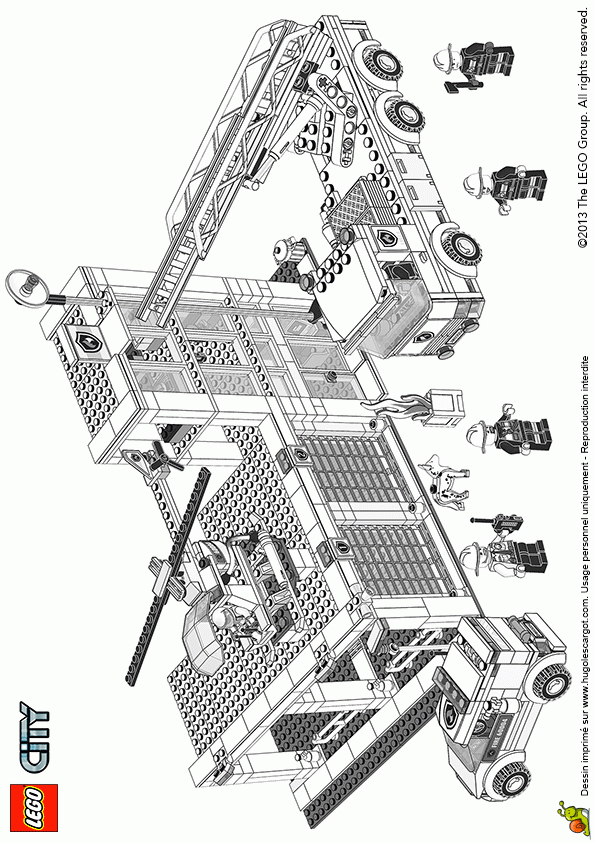 Coloriage Lego City La Caserne De Pompiers dedans Coloriage Lego City