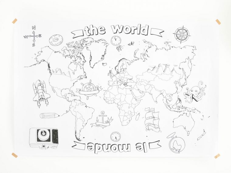 Coloriage Mappemonde – Teksural avec Mappemonde Coloriage