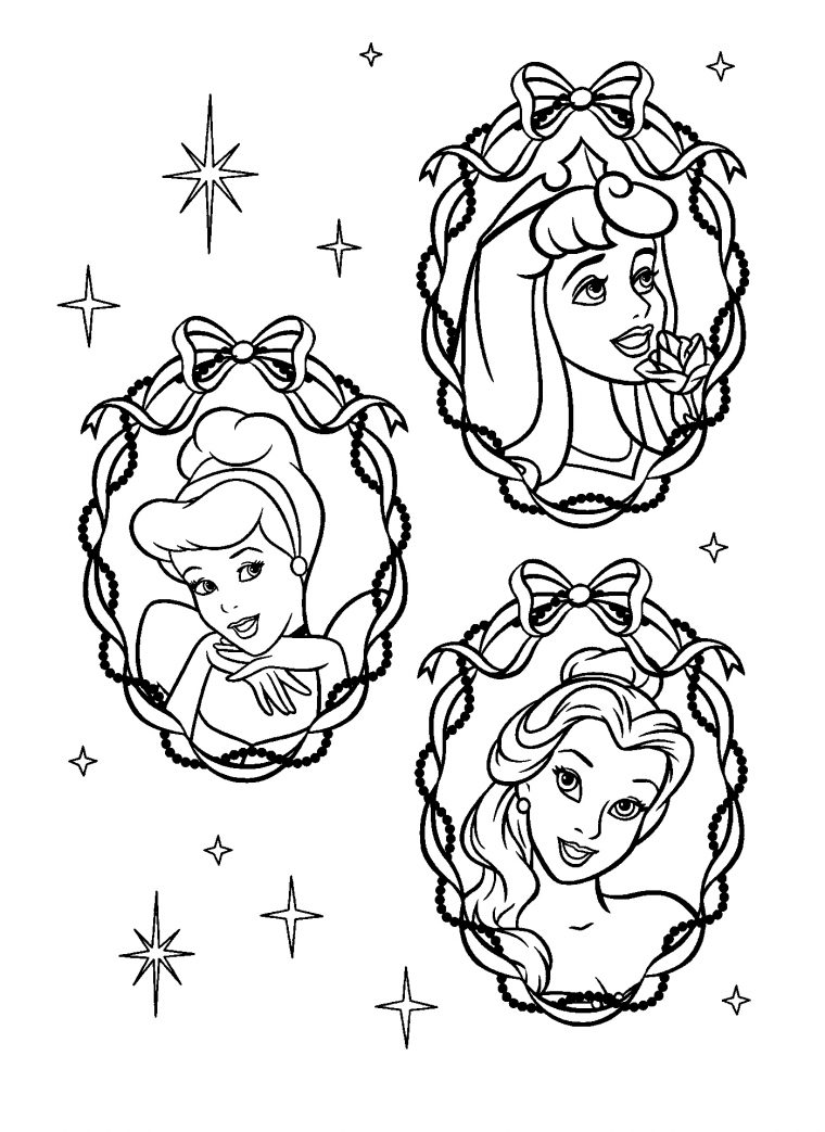 Coloriage Miroir Princesses Disney À Imprimer Sur encequiconcerne Dessin De Disney