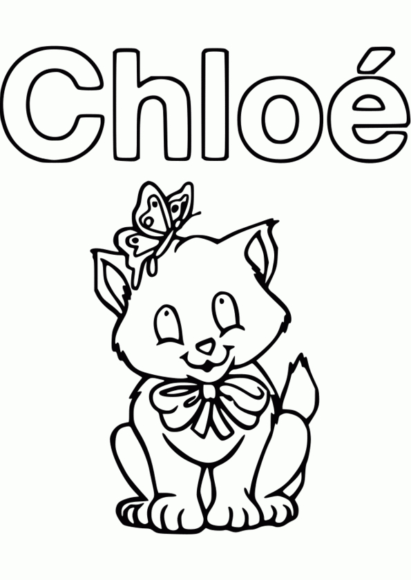 Coloriage Prenom Chloe tout Coloriage Chloé