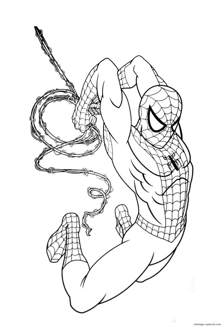 Coloriage Spiderman 129 Dessin Gratuit – Coloriage Carnaval avec Coloriage Spider Man