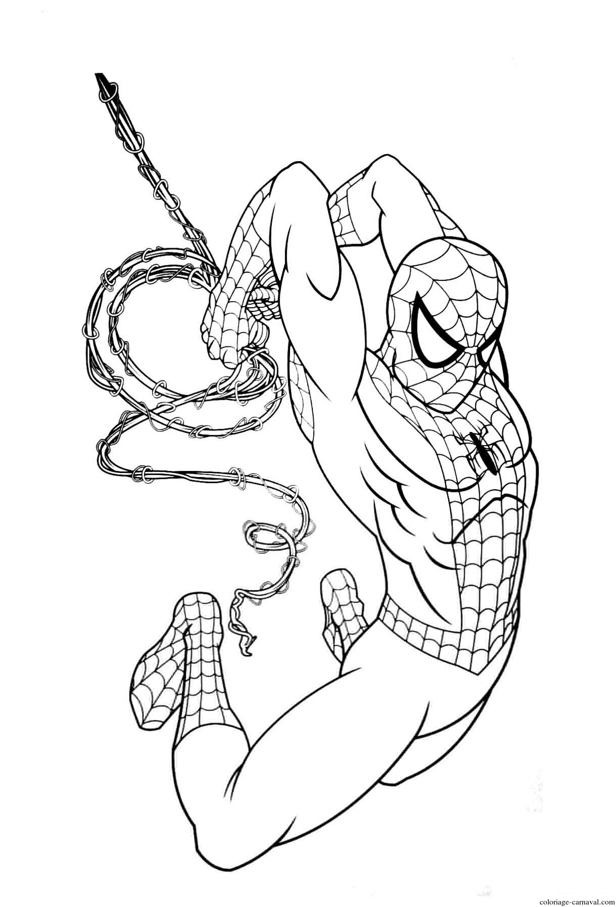 Coloriage Spiderman 129 Dessin Gratuit - Coloriage Carnaval avec Coloriage Spider Man