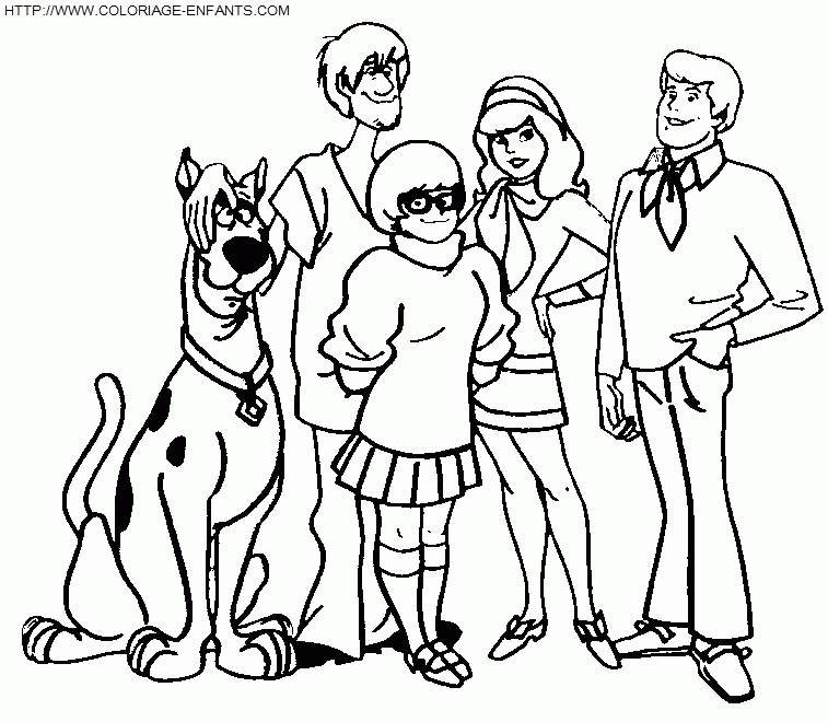 Coloriage204: Coloriage De Scooby Doo à Coloriage Scoubidou