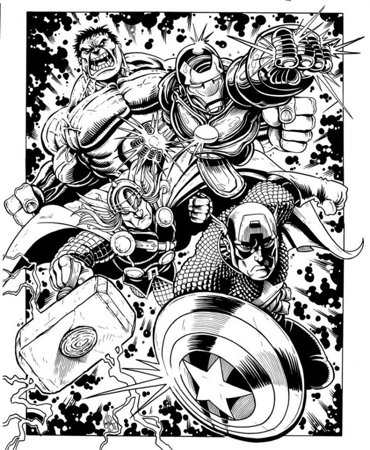 Coloriages À Imprimer : Avengers, Numéro : 398353 intérieur Coloriages Avengers