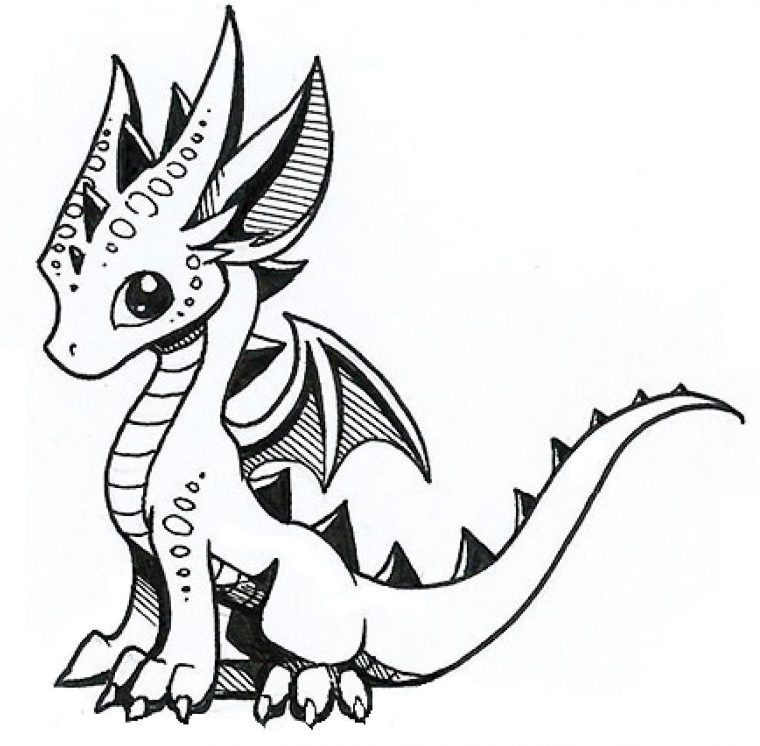 Coloriages À Imprimer : Dragon, Numéro : 1160Fe6E encequiconcerne Coloriage De Dragon