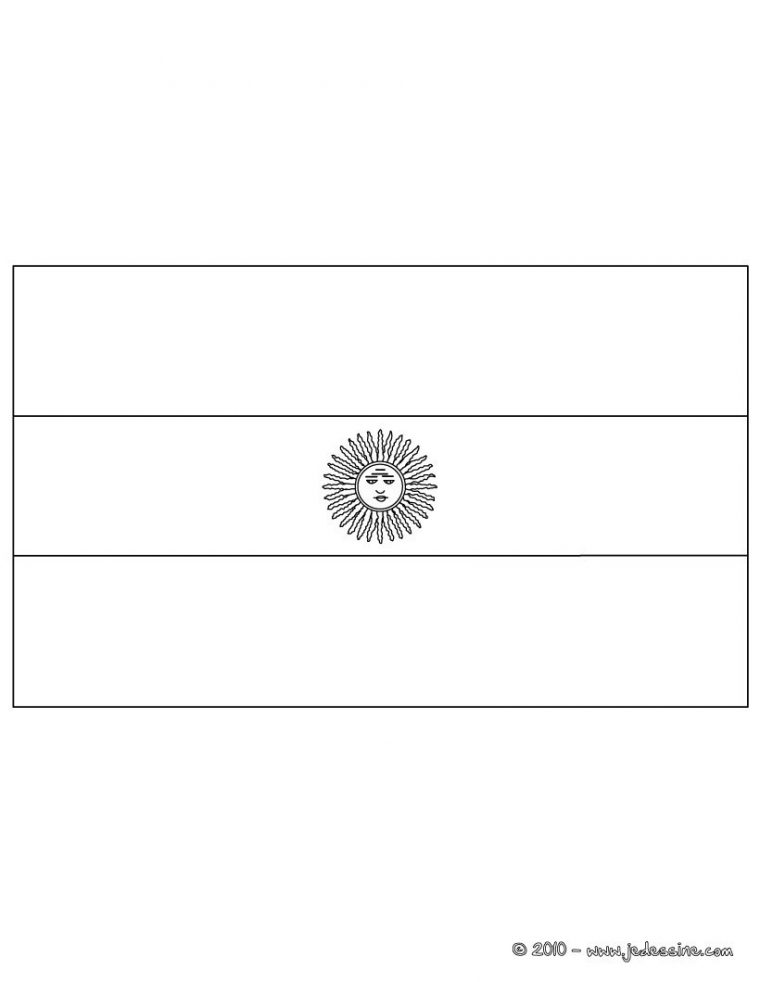 Coloriages Coloriage Du Drapeau D'Argentine - Fr.hellokids encequiconcerne Drapeau Suisse A Colorier