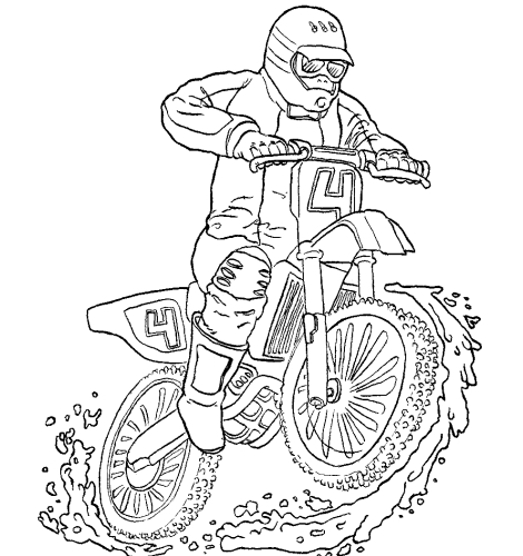 Coloriages Motocross (Transport) – Album De Coloriages intérieur Coloriage Moto Gp A Imprimer Gratuit