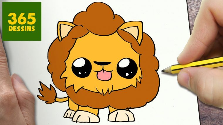 Comment Dessiner Lion Kawaii Étape Par Étape – Dessins dedans Dessin Facile Animaux