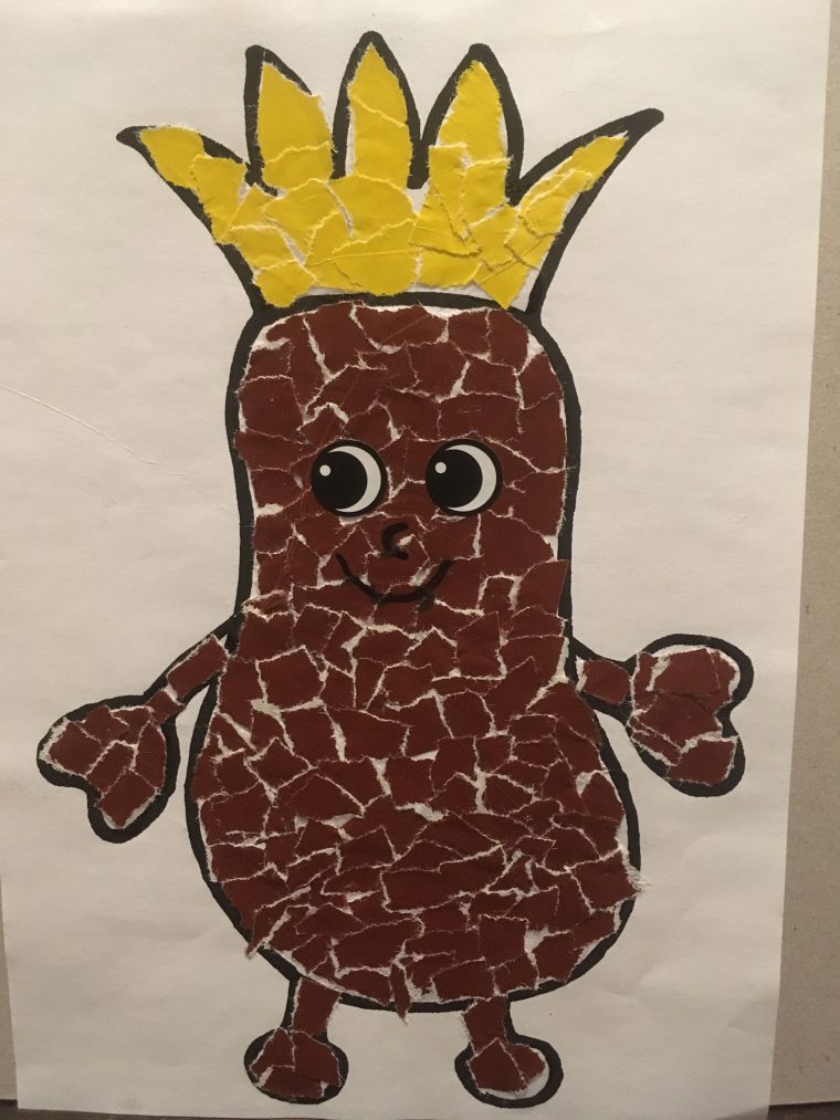 Der Kartoffelkönig – Reißtechnik – | Der Kartoffelkönig pour Erntedank Im Kindergarten Ideen