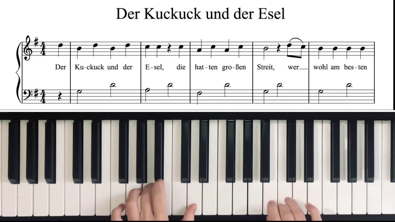 Der Kuckuck Und Der Esel Piano Tutorial Mit Pdf Kostenlos destiné Der Kuckuck Und Der Esel Text