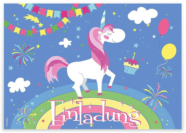 Der Spielzeugtester Hat Das 12 Einladungskarten Einhorn pour Geburtstagseinladungen Kinder
