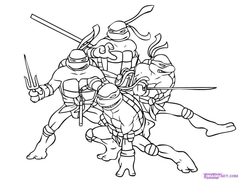 Dessin Tortue Ninja Donatello avec Coloriage Tortue Ninja Donatello