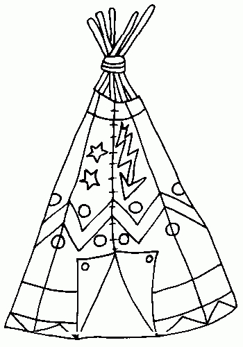 Dessins De Indiens À Colorier intérieur Dessin De Tipi