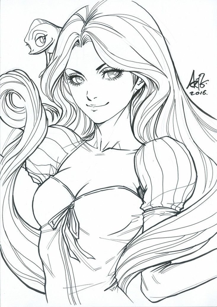 Dessins Des Princesses Disney Par Artgerm | Coloriage dedans Dessin De Disney