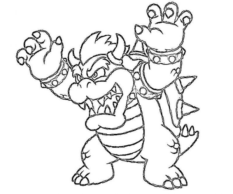 bowser coloring page