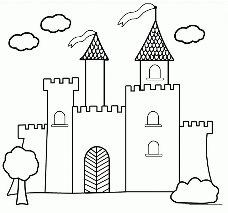 Disney Princess Castle Coloring Pages To Kids destiné Coloriage Chateau Princesse Disney