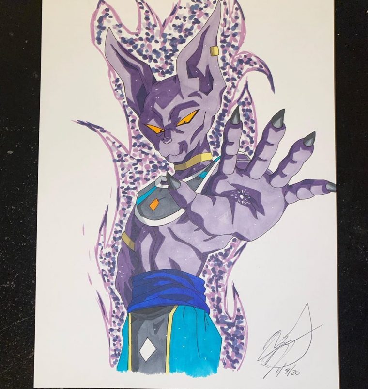Drawing Of Beerus The God Of Destruction. In 2020 | Anime pour Beerus Dessin