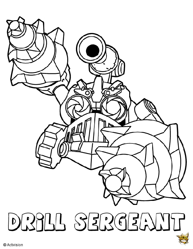 Drill Sergent Est Un Coloriage De Skylanders avec Coloriage Skylanders Trap Team