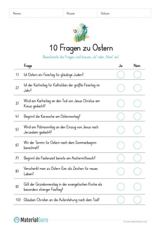 Ein Kostenloses Arbeitsblatt Zum Thema Ostern, Auf Dem Die pour Quizfragen Für Kinder Ein Kostenloses Arbeitsblatt Zum Thema Ostern, Auf Dem Die pour Quizfragen Für Kinder