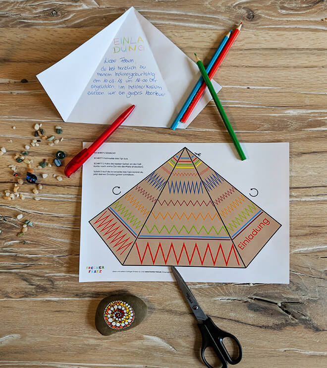 Einladung Indianer Tipi | Frecher Fratz concernant Indianer Kindergeburtstag