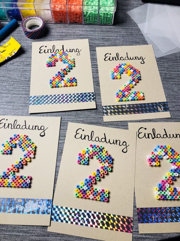 Einladung Kindergeburtstag Geburtstag Diy Bügelperlen avec Geburtstag Einladung Kind