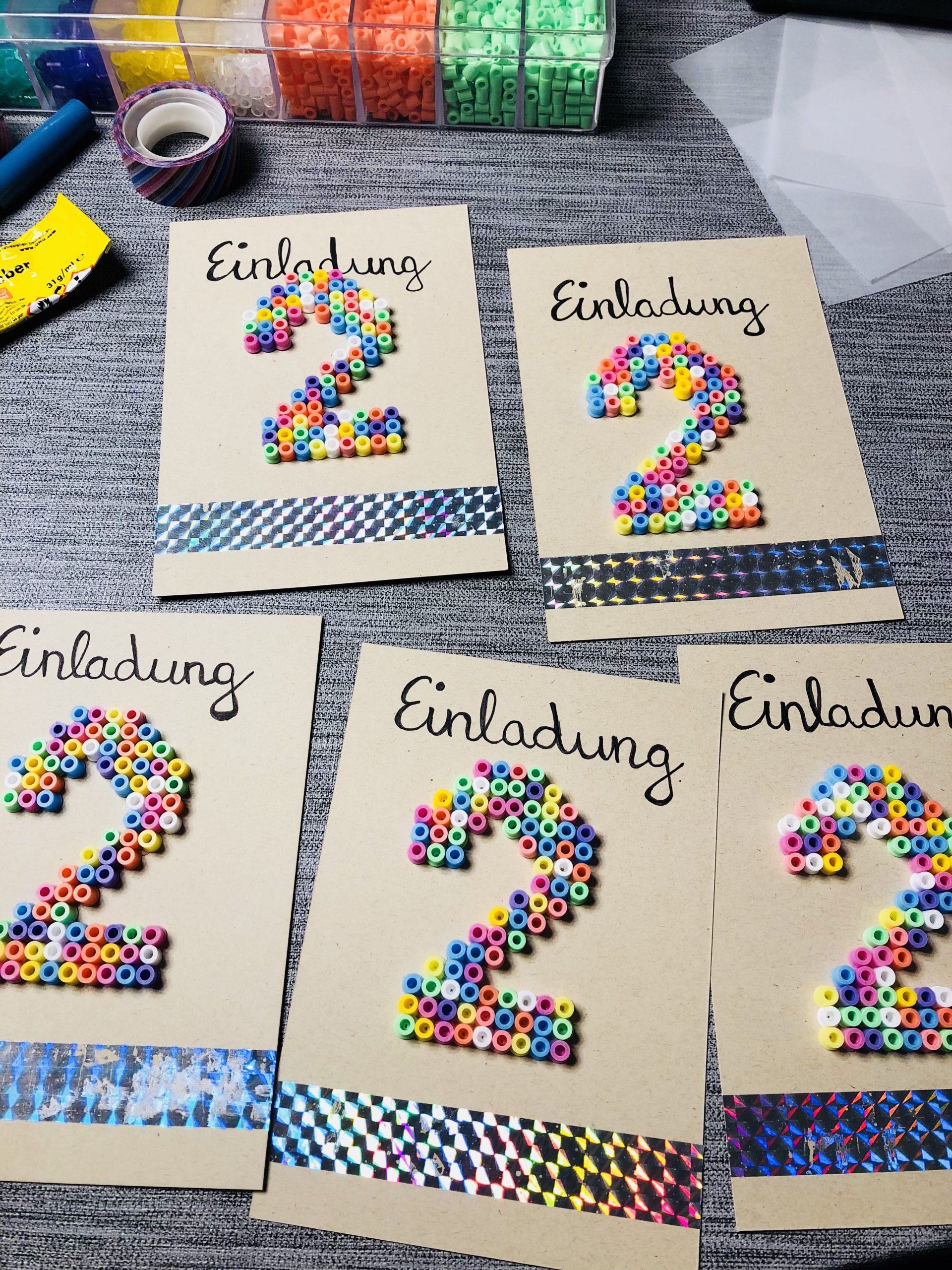 Einladung Kindergeburtstag Geburtstag Diy Bügelperlen avec Geburtstag Einladung Kind